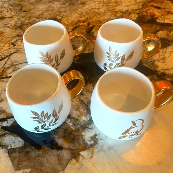 NWOT Rosanna Fall Tea Coffee Mugs Set Of 4 Thanksgiving Mug - Picture 4 of 14